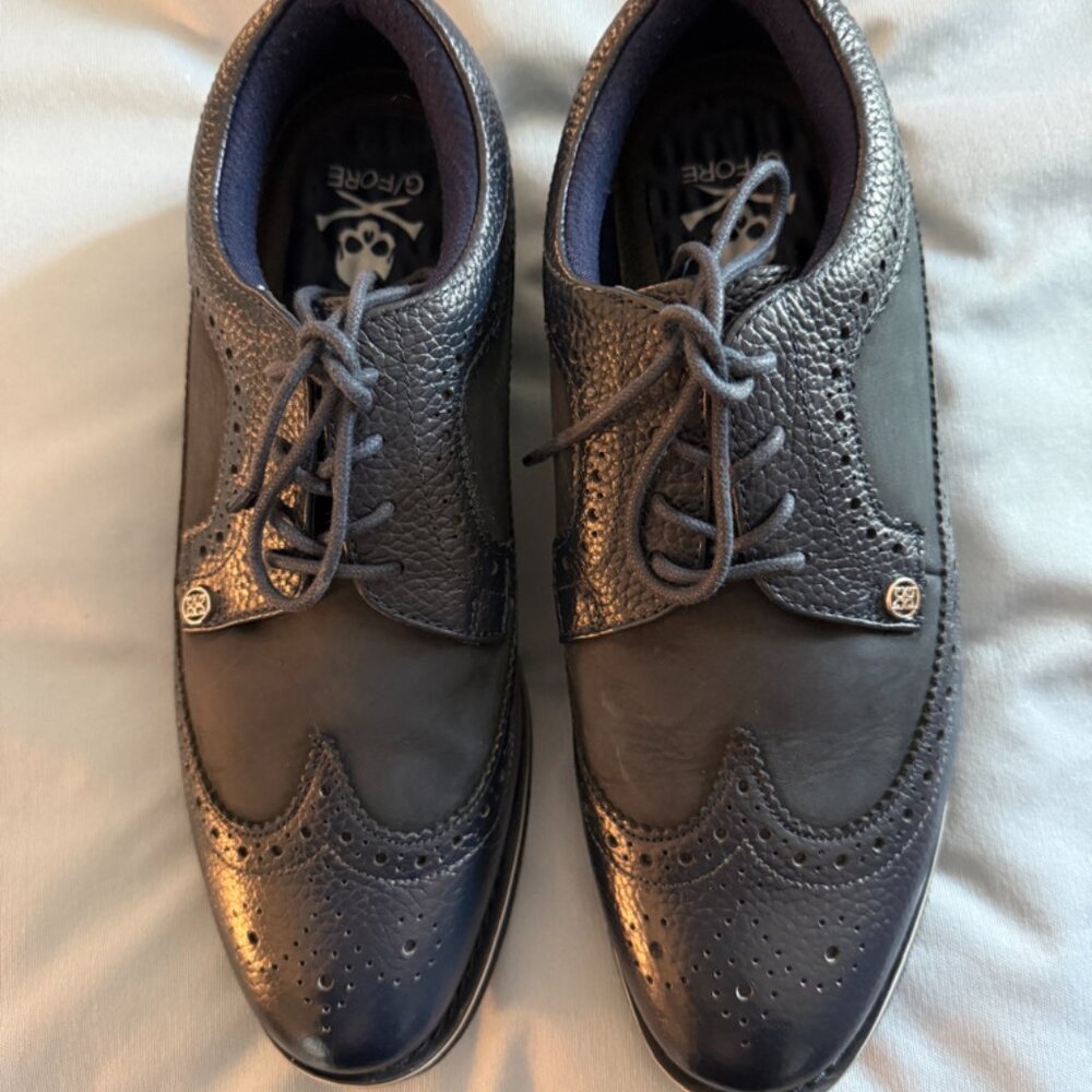 Navy G/Fore Galivanter Wing Tip Golf Shoes like new Size 10.5 fits Size 10